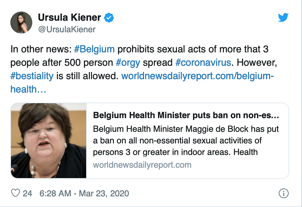 Belgium Health Minister Bans Sexual Activities Over COVID 19 No