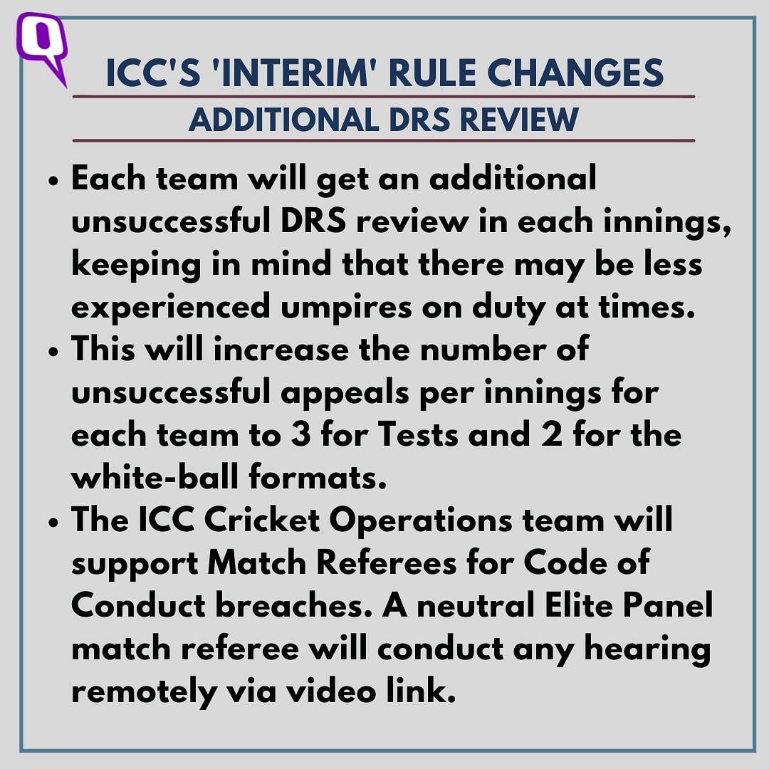 Full List Of Cricket Rules Changes Made By ICC Due To COVID-19