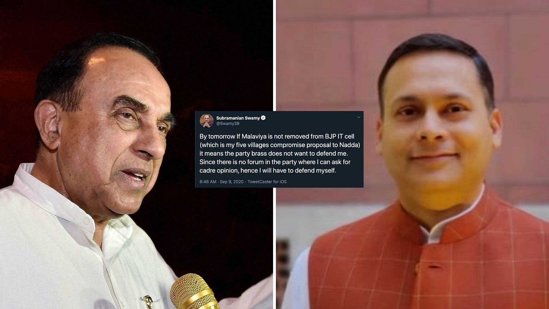 ‘BJP IT Cell Gone Rogue, Remove Amit Malviya’: Subramanian Swamy