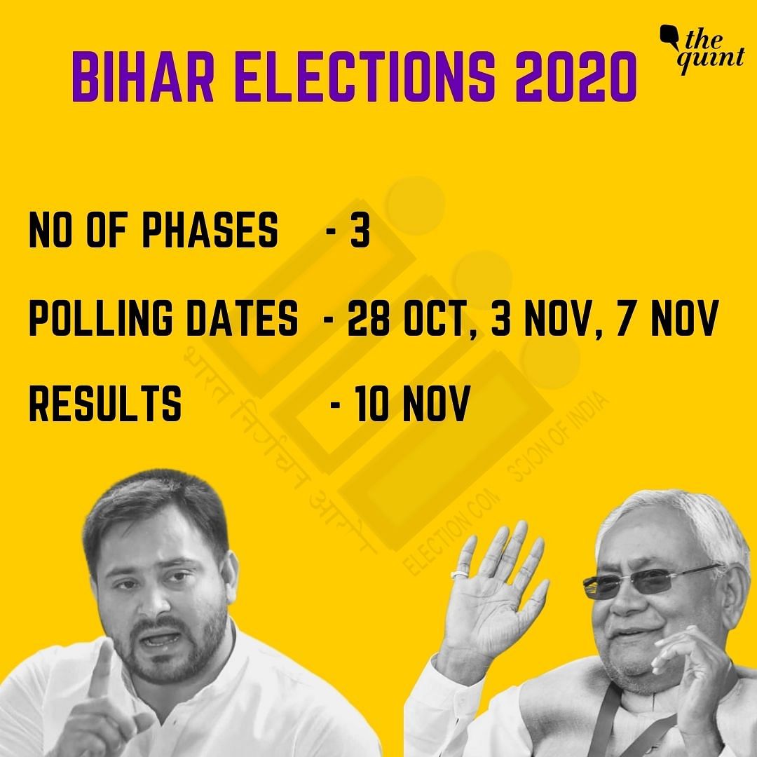 Bihar Assembly Elections 2020 Bihar Assembly Polls In 3 Phases From 28 Oct Results On 10 Nov