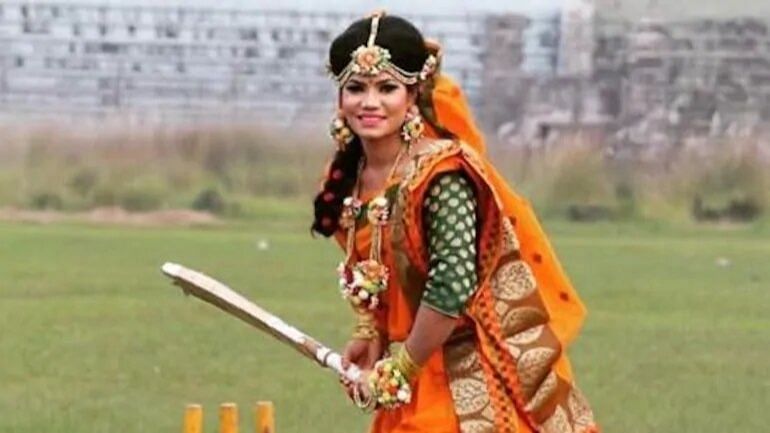 Bangladesh Womens Cricketer Sanjida Islam Wedding Photoshoot On Pitch Bowls Over Fans On Social