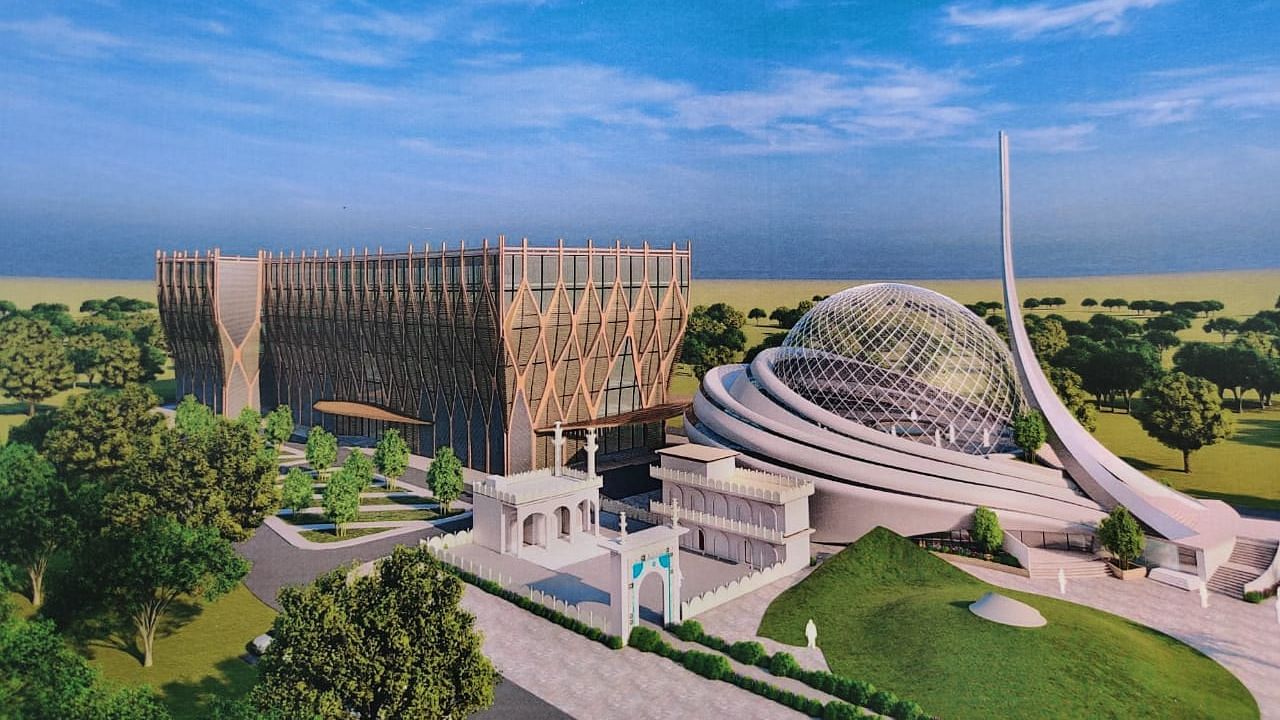 Ayodhya Mosque: Trust Building Ayodhya Mosque Unveils Futuristic Glass ...