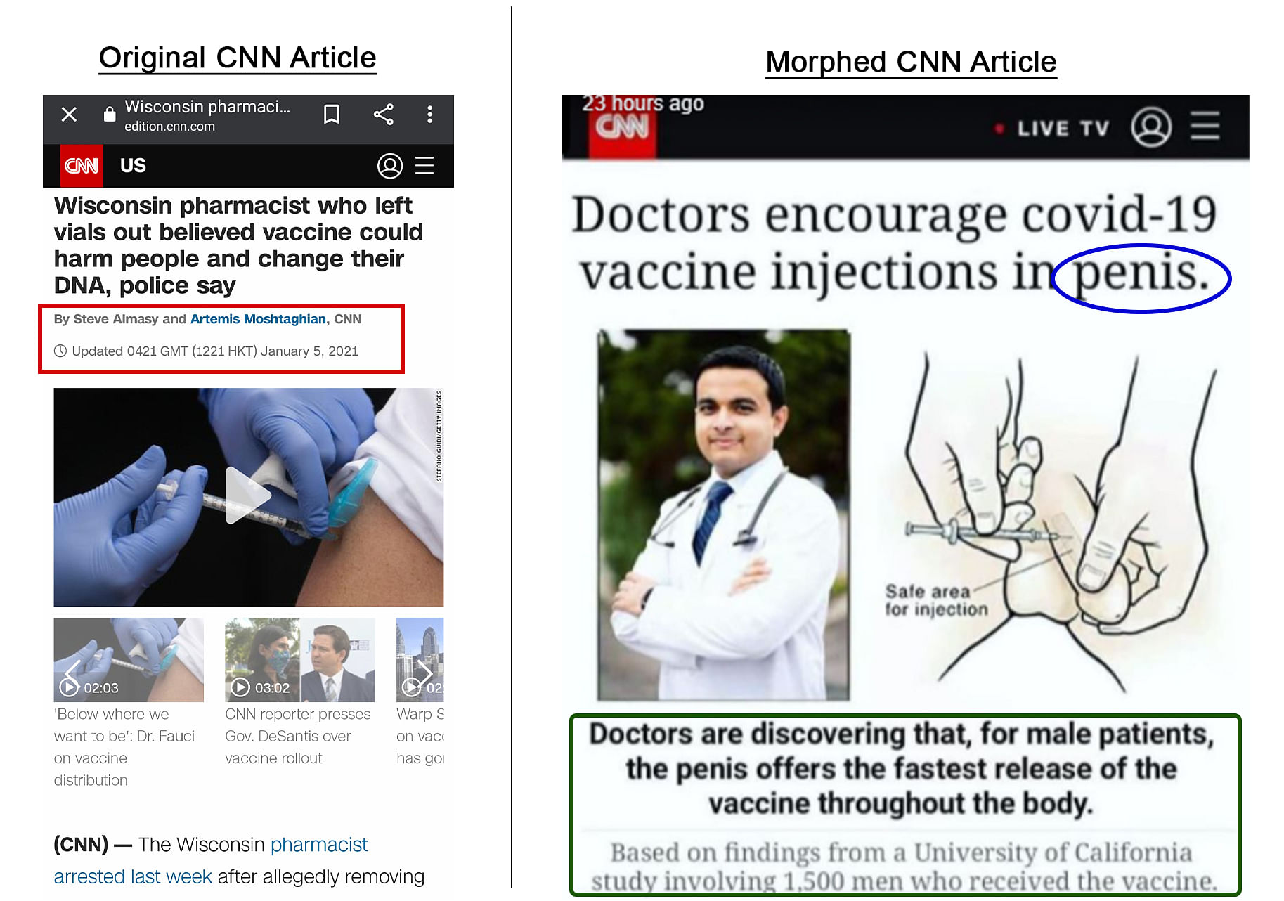 Fact Check of Coronavirus Vaccine Altered CNN Image Falsely