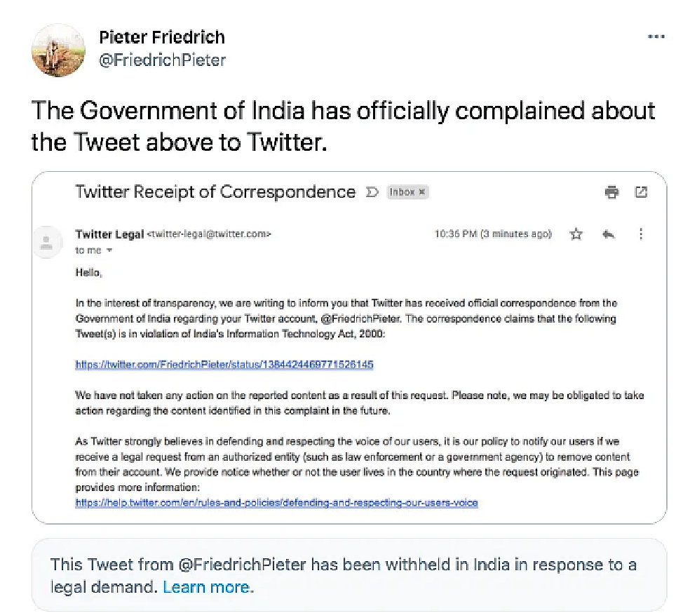 Tweets Censored by Govt Order Criticised India’s Handling of COVID