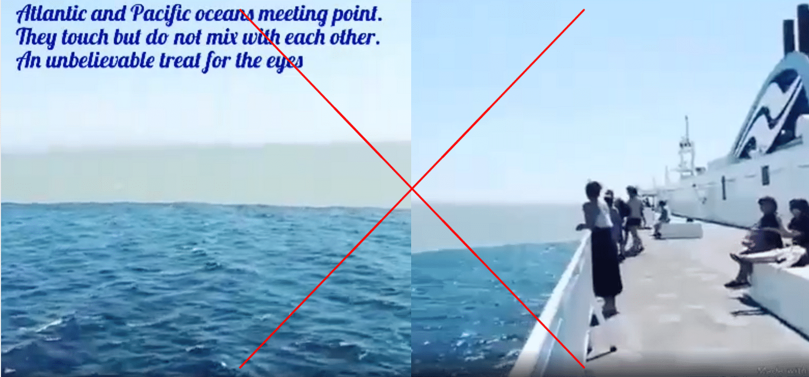 Fact Check of Video of Meeting Point of Atlantic and Pacific Oceans: No