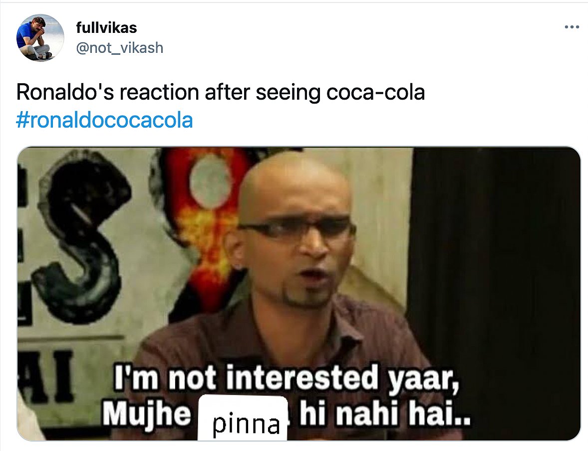 Cristiano Ronaldo Replaces Coca Cola Bottle With Water at Euro 2020