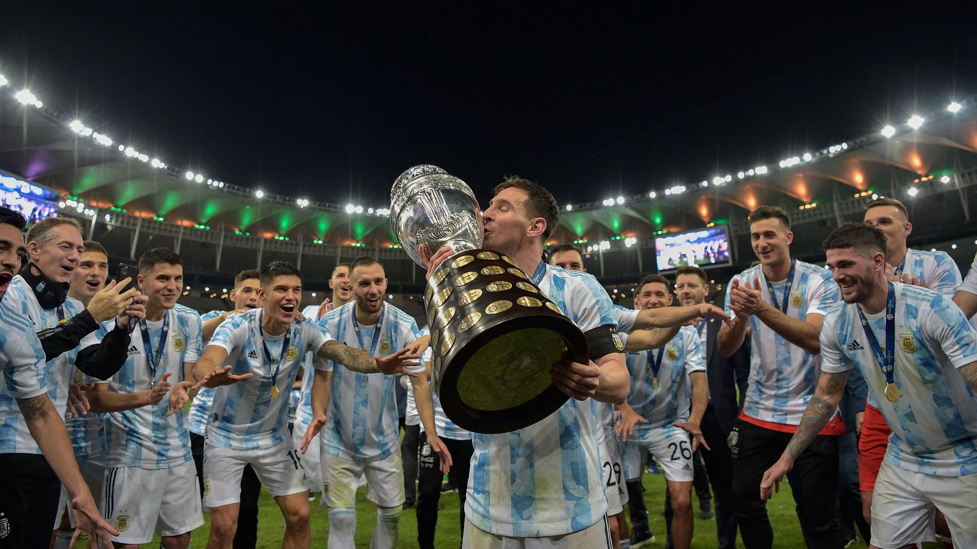 Lionel Messi Wins 1st Major Trophy As Argentina Defeat Brazil In Copa ...