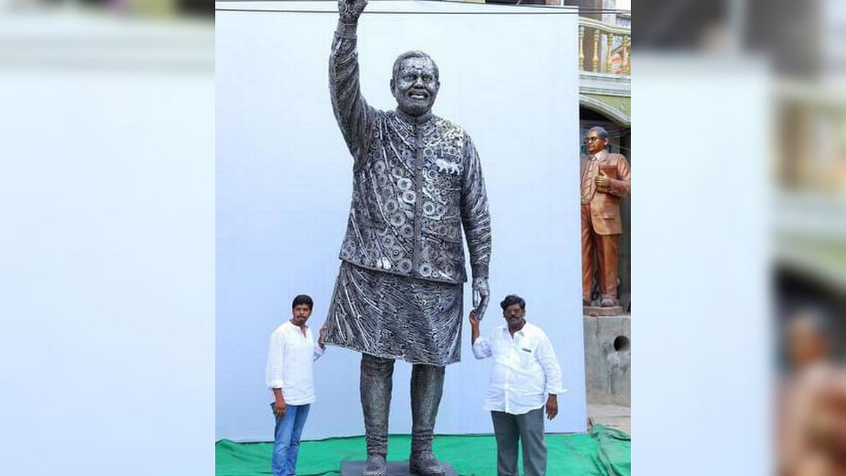 A 14feettall statue of Prime Minister Narendra Modi, made using waste