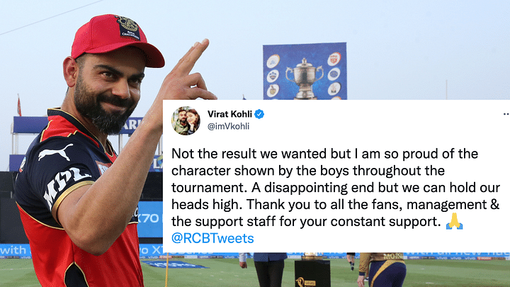 'Thank You'; Virat Kohli Pens a Heartfelt Post as RCB End IPL 2021 Campaign