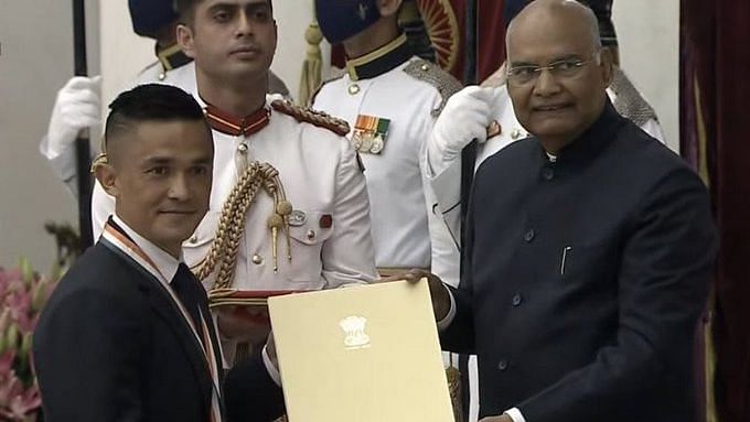 Sunil Chhetri Becomes First Indian Footballer To Receive Khel Ratna Award.