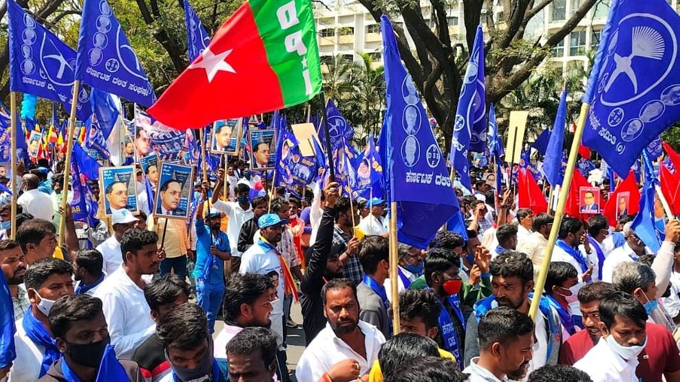 Ambedkar Photo Row: Dalit Groups Protest In Bengaluru, CM Bommai ...