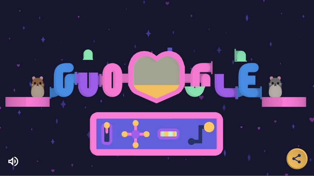 Valentine's Day Google Doodle celebrates Valentine's day with a game