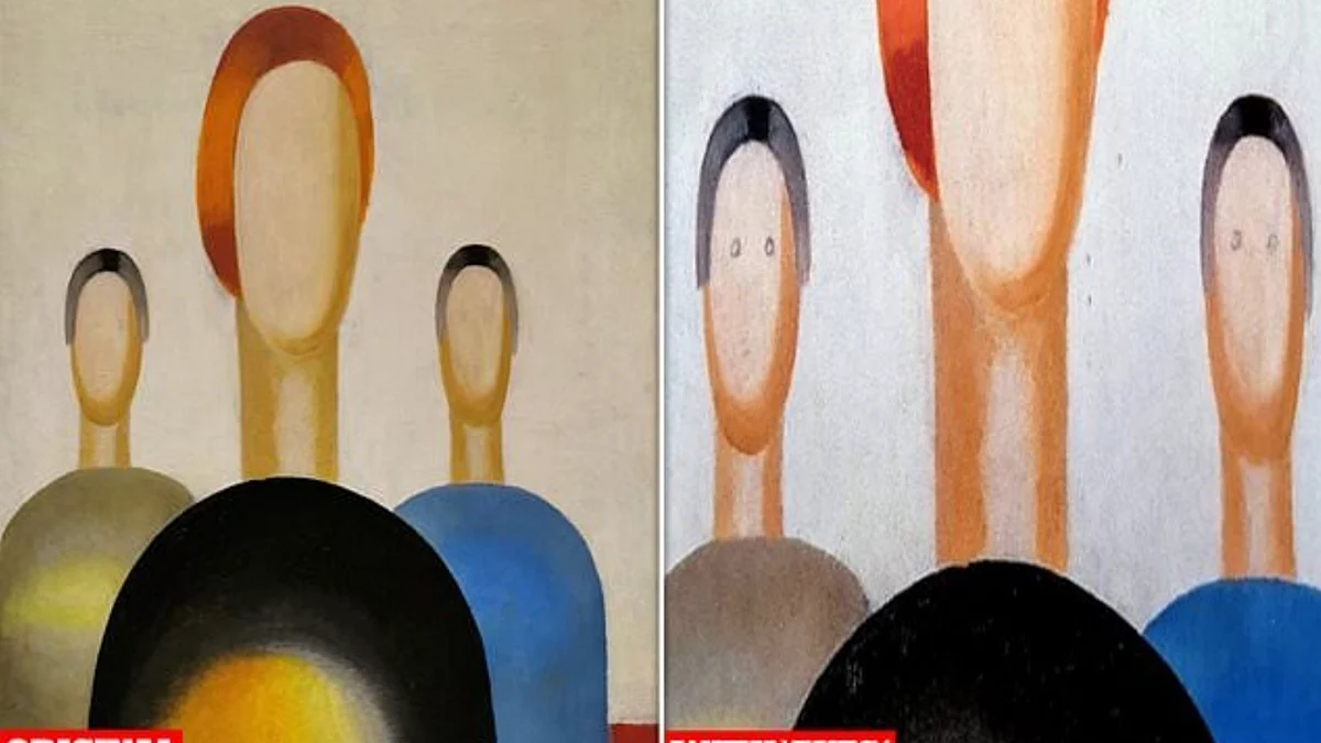 Security Guard Decided to Draw Eyes on a Million Dollar Painting