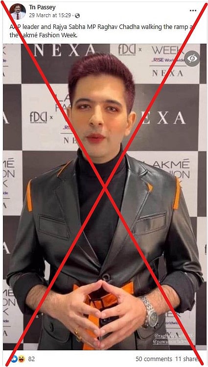 Fact-Check | No, This is Not AAP Leader Raghav Chadha In Makeup From the Lakme Fashion Show