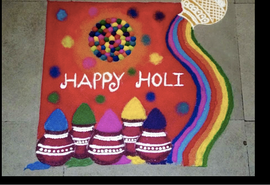 Holi Rangoli Patterns Holi Rangoli Designs 2022: Latest and Beautiful Rangoli Designs Images ...