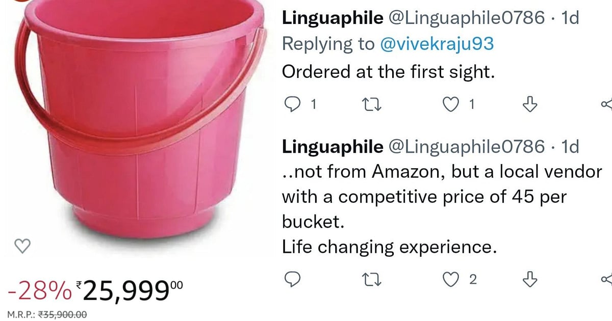 Bucket Worth Rs 26,000 Gets Sold Out on Amazon, Leaves Netizens in Splits