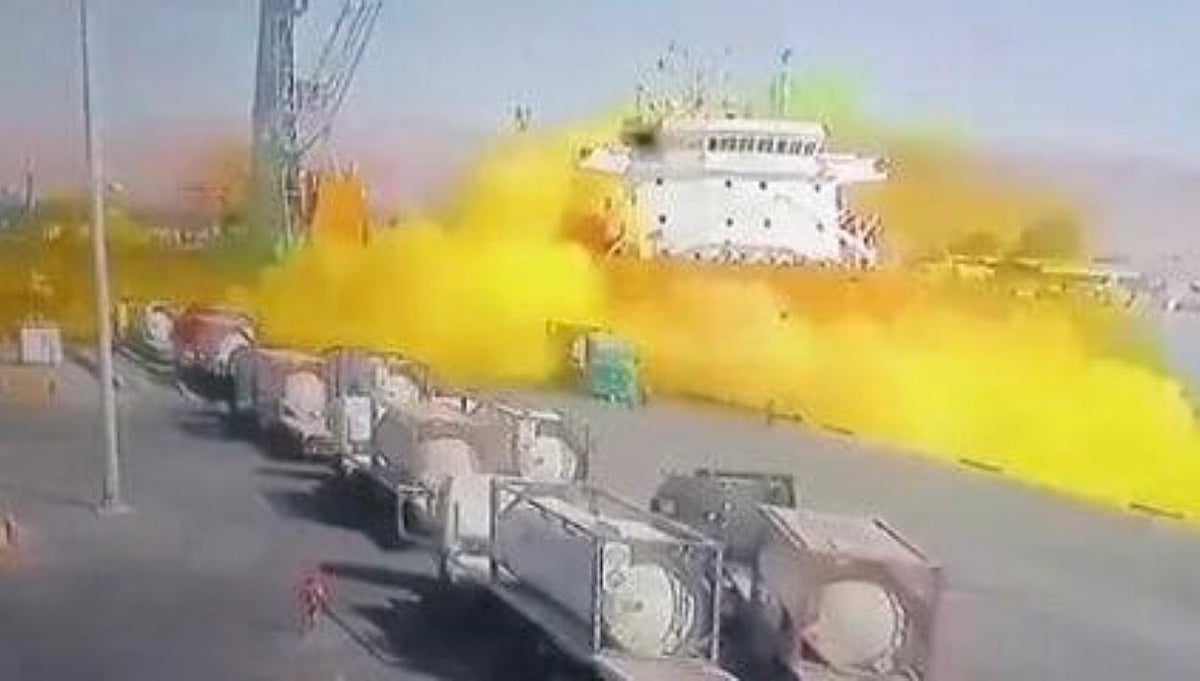 Chlorine Gas Leak at Port in Aqaba, Jordan leaves at least 12 Dead, 251 Injured