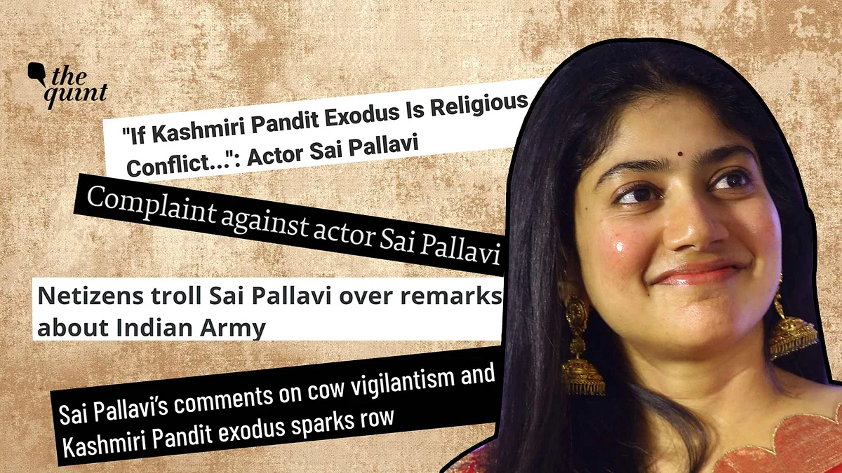 Sai Pallavi Leaked Videos - Why Did Sai Pallavi's Remarks on Kashmiri Pandits and Cow Vigilantism Put  Her in the Cross Hairs of Hindutva?