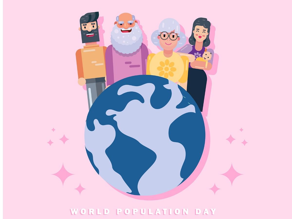 World population day july 11 holiday concept Vector Image