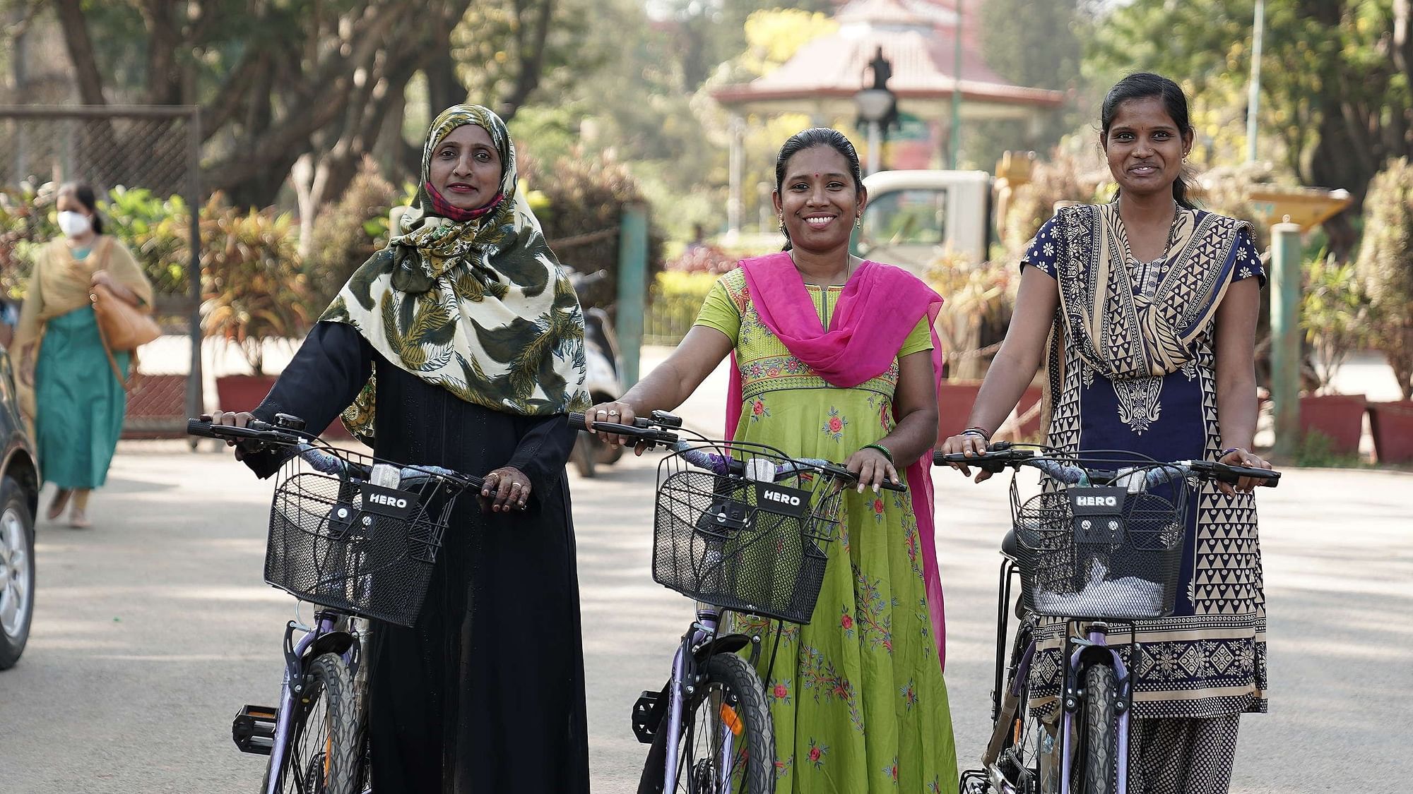 Woman best sale on bicycle