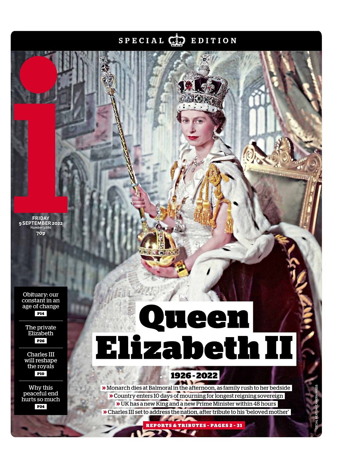 In Photos How UK Newspapers Reported Death of the Queen