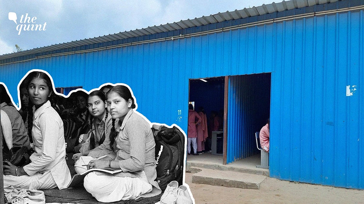 Portacabins Turn Into Classrooms Due To Construction Work in Delhi Govt