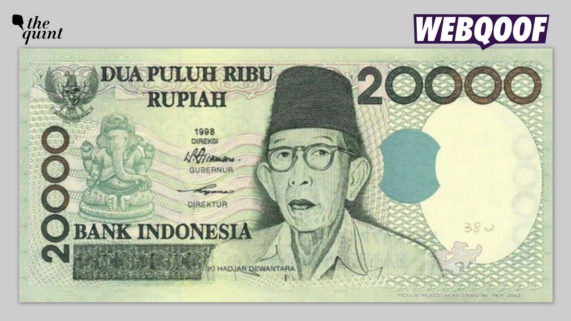 Fact-check | The Current 20,000 Indonesian Rupiah Note Doesn't Bear ...