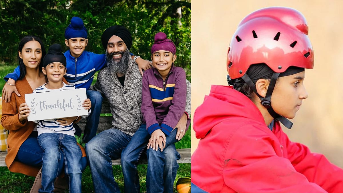 IndianOrigin Woman in Canada Invents TurbanFriendly Helmets for Sikh Kids