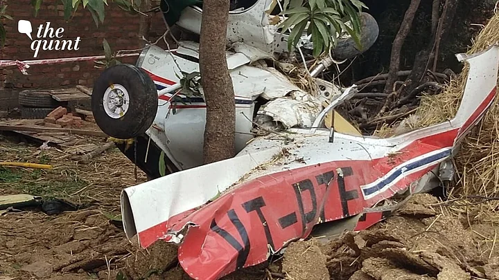 Plane Crashes Into Temple In MP s Rewa Pilot Dead