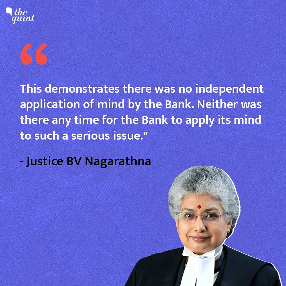 Justice BV Nagarathna, Sole Dissenting Voice In Demonetisation Case ...