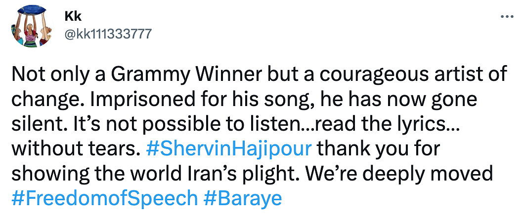 Iran’s Protest Anthem ‘Baraye’ Wins Best Song For Social Change At 2023 ...