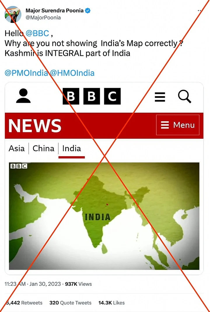 Fact-Check | Screenshot From 2015 BBC Report With an Incorrect Map of ...