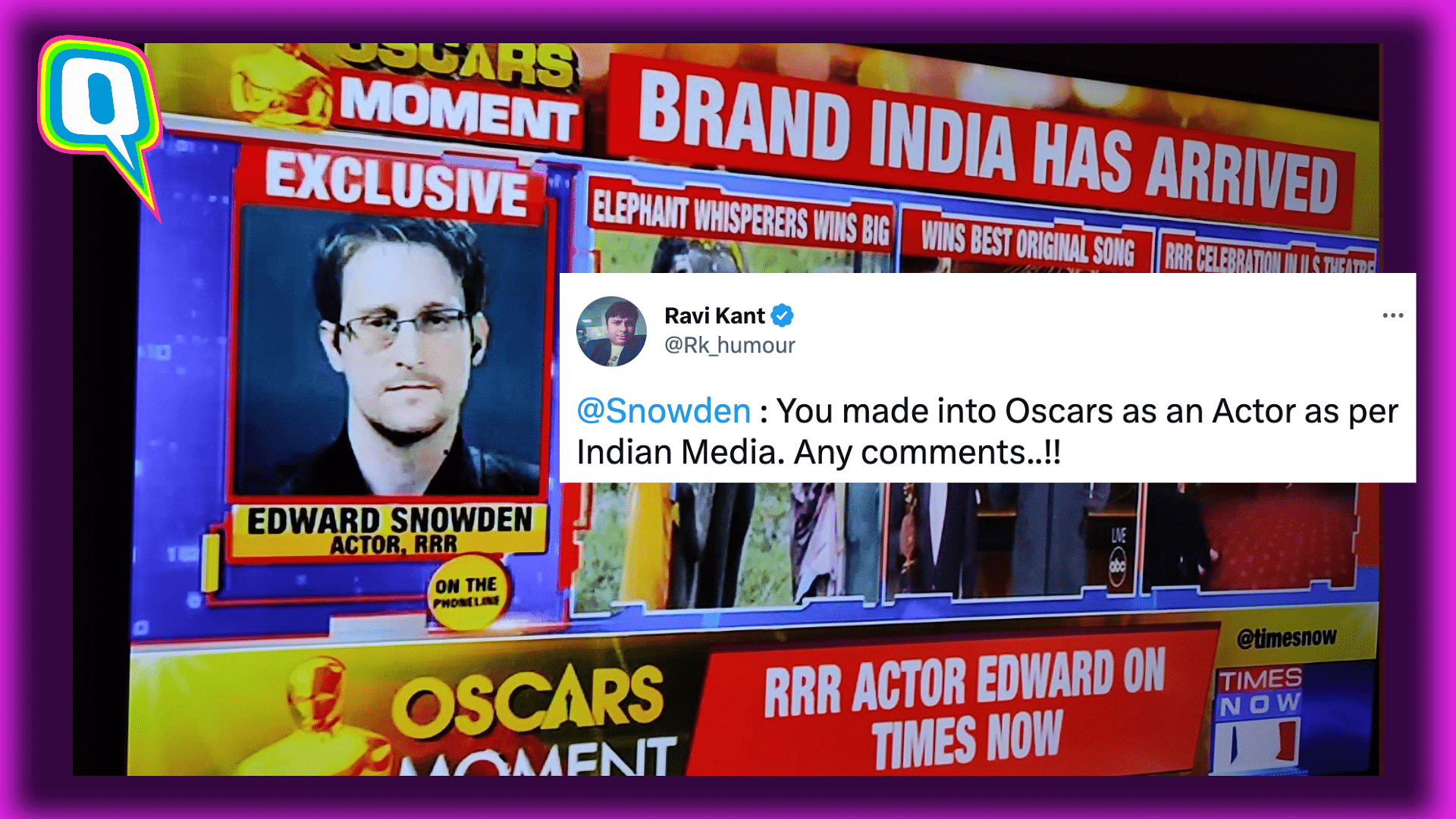 News Channel Mistaking Edward Snowden As ‘RRR’ Actor Leaves Netizens In ...