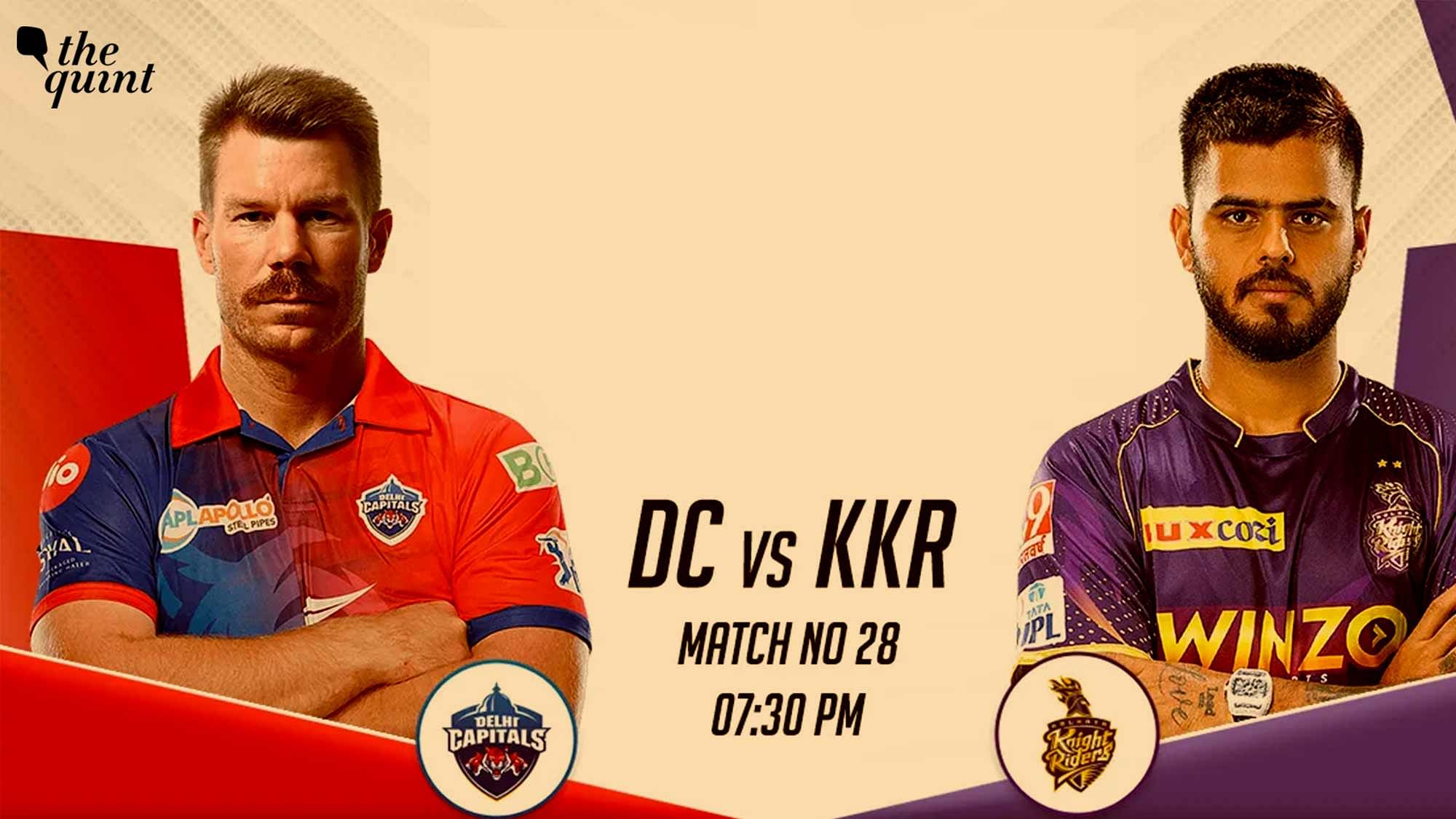 Delhi Capitals (DC) Vs Kolkata Knight Riders (KKR) Match 28 IPL 2023 ...