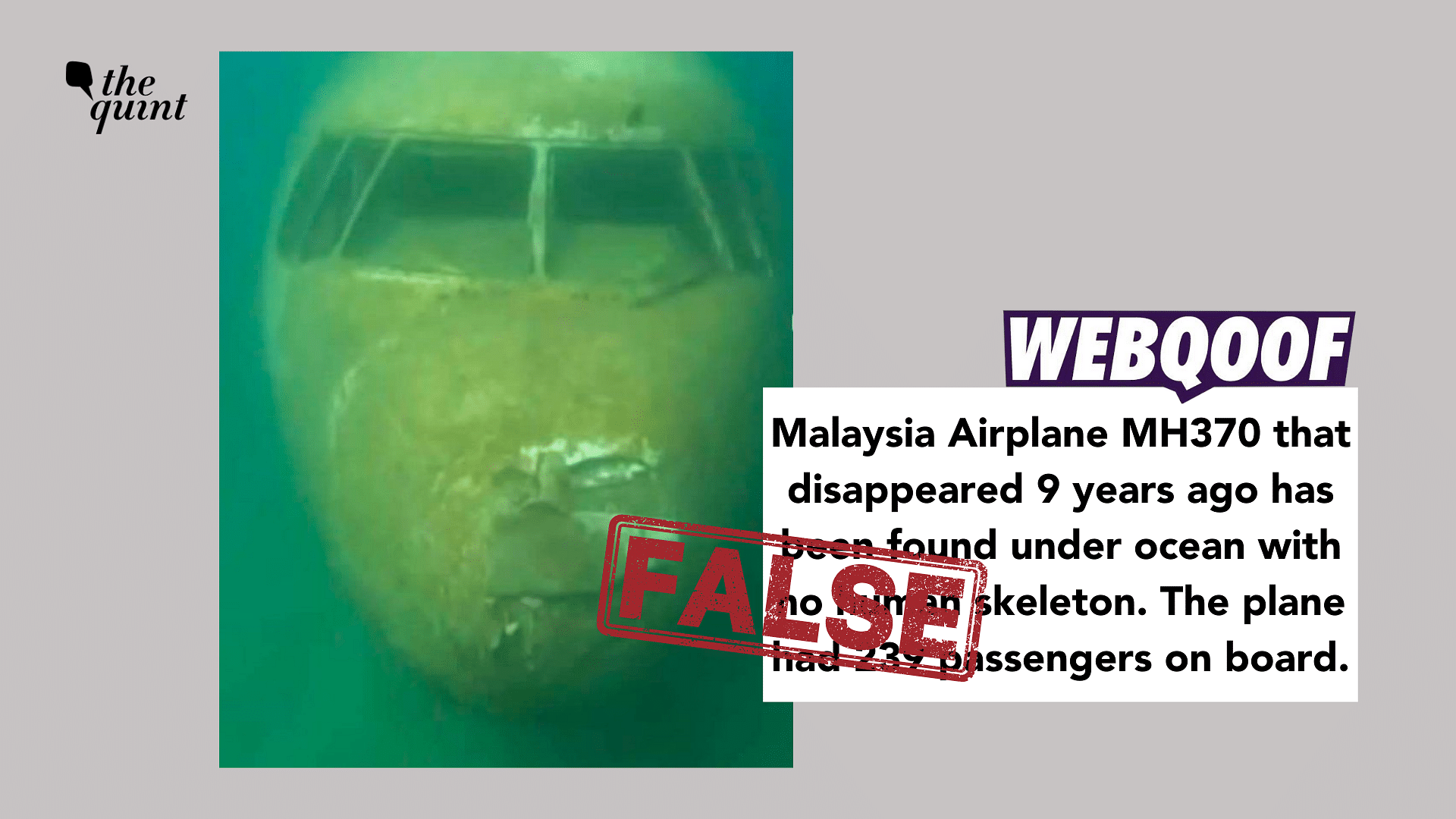 Fact-Check | Was Malaysia Airlines’ MH370 Found Underwater With No ...