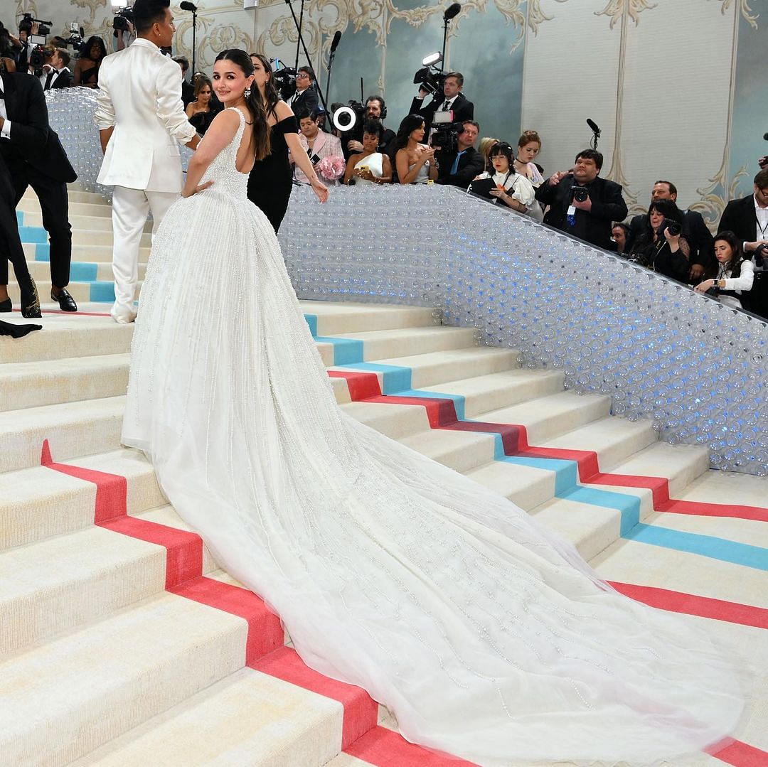 Met Gala 2023 Alia Bhatt Debuts With Chanel Bride Inspired Prabal