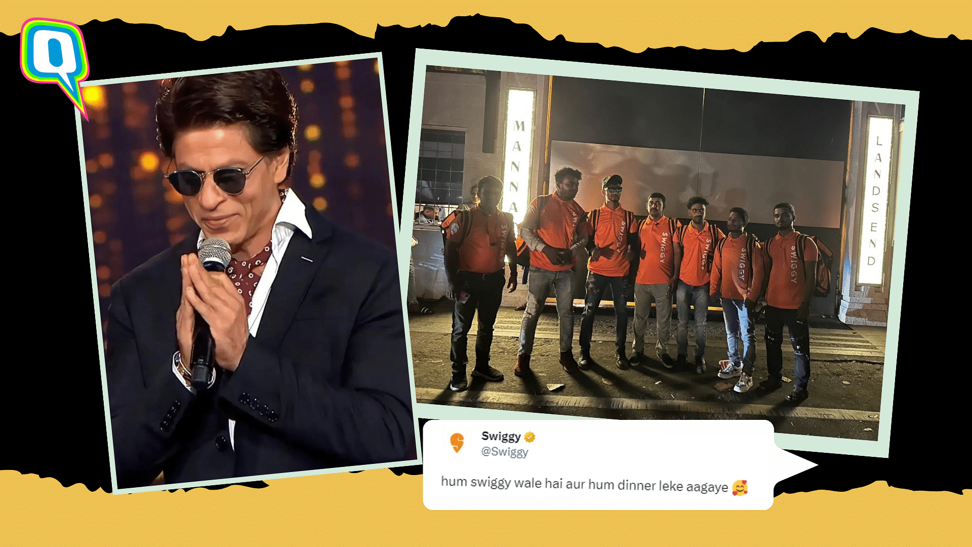 How Swiggy Delivery Agents Ended Up At Mannat With Dinner For Shah Rukh ...