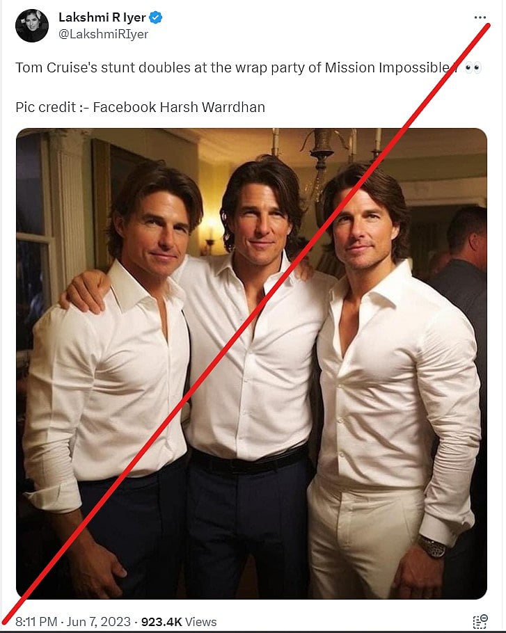 Factcheck AI Generated Image of Tom Cruise With 'Identical Stunt