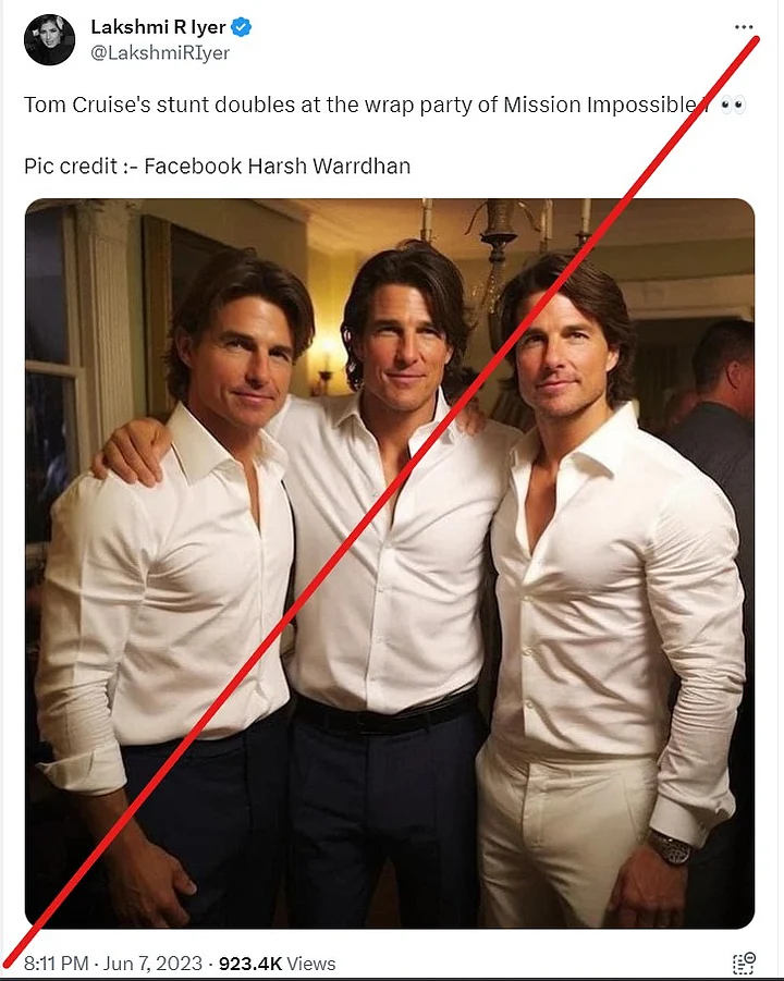 Factcheck AI Generated Image of Tom Cruise With 