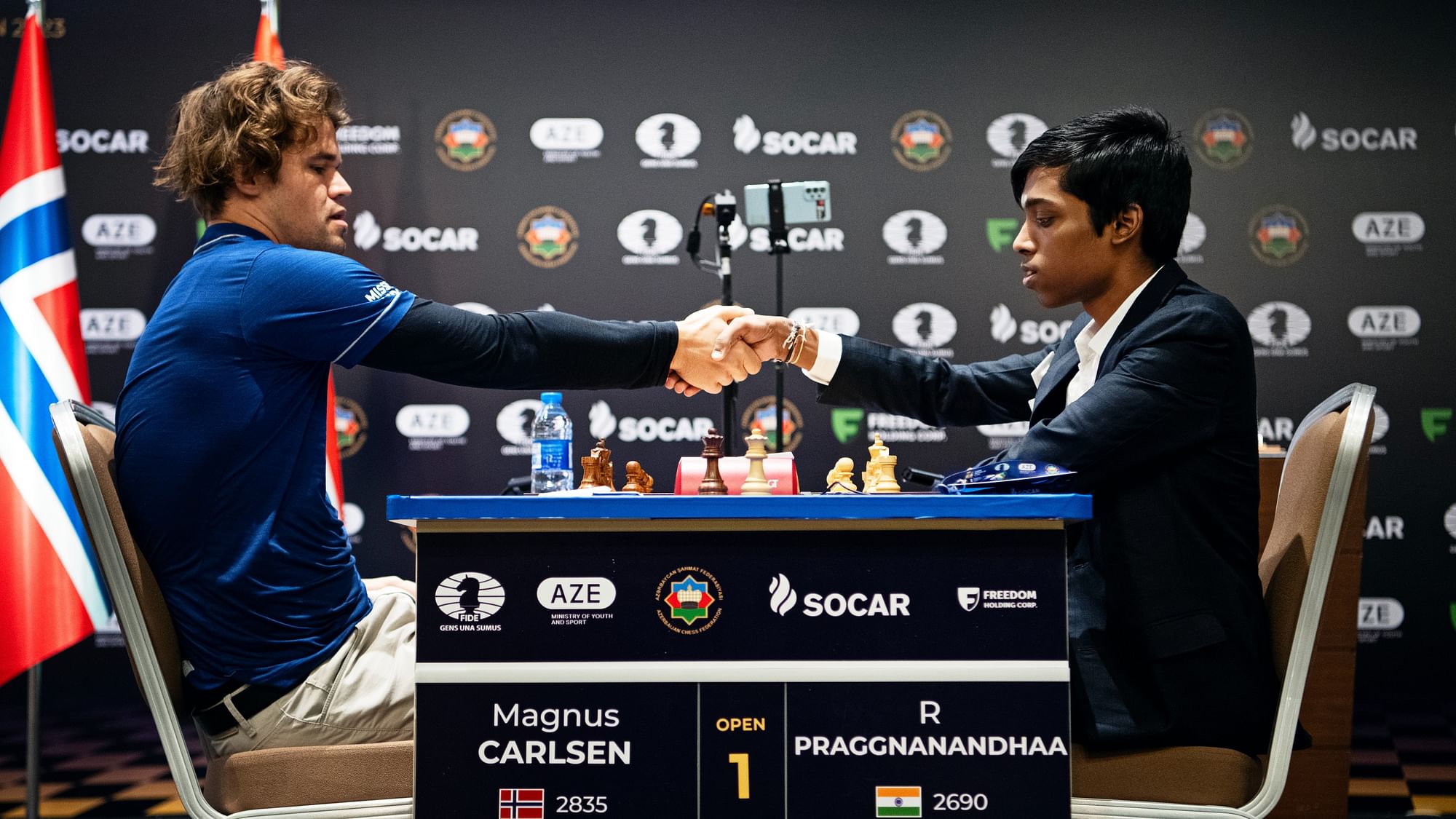 Chess World Cup Final Praggnanandhaa and Magnus Carlsen Draw Round One