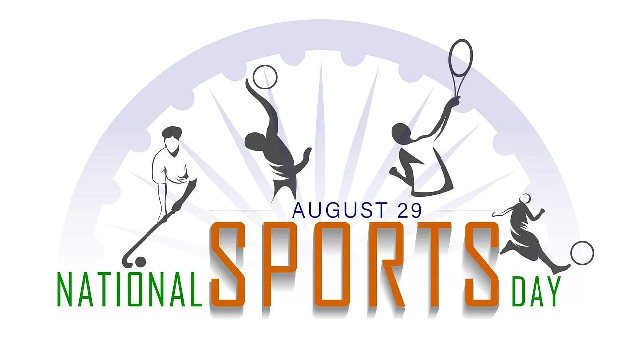 National sports day banner template