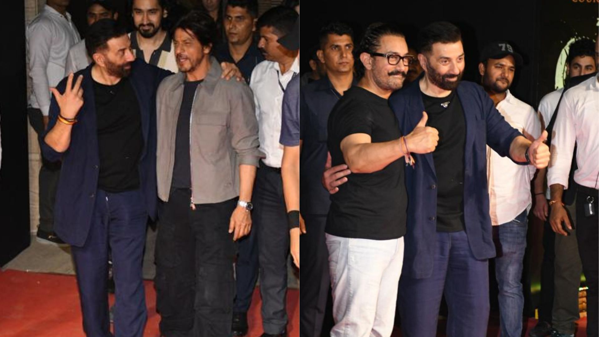 In Pics Shah Rukh Khan Aamir Khan Attend Gadar 2 Success Party 