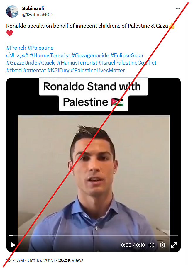 Fact-Check | No, Cristiano Ronaldo Did Not Release a Video in Support