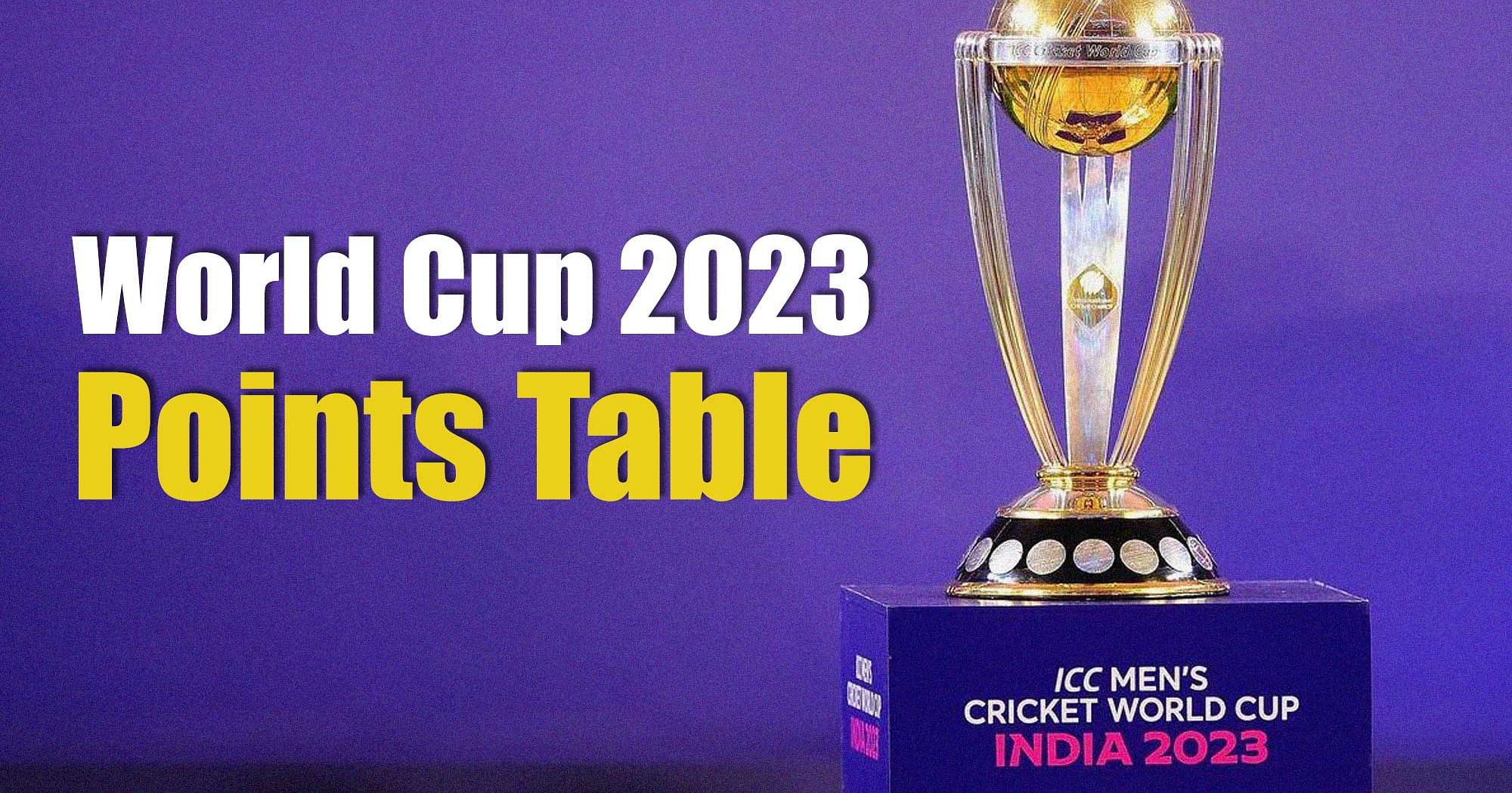 Cricket World Cup 2023 Points Table: India Leads the Standings With 6 ...