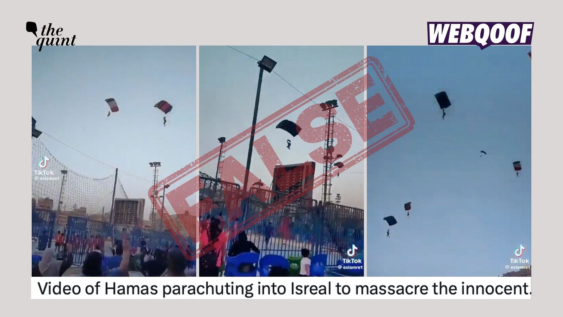 No, This Video Does Not Show Hamas Militants Using Parachutes To Enter  Israel