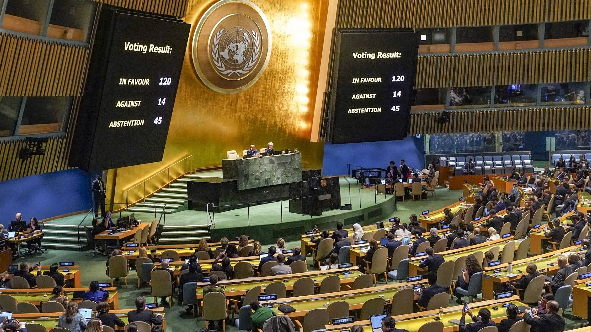 Israel-Hamas Conflict: UNGA Adopts Resolution Calling For Humanitarian ...