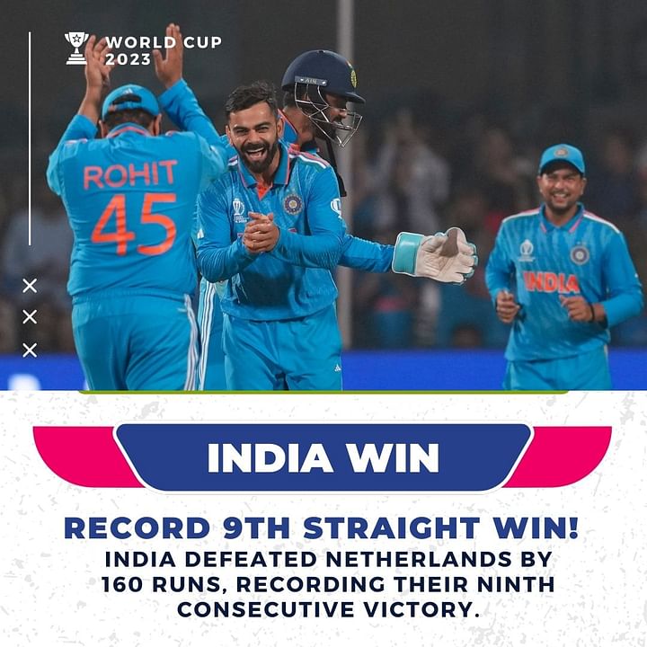 India Vs Netherlands Highlights Icc Cricket World Cup 2023 Todays Match Updates India Win By 6040