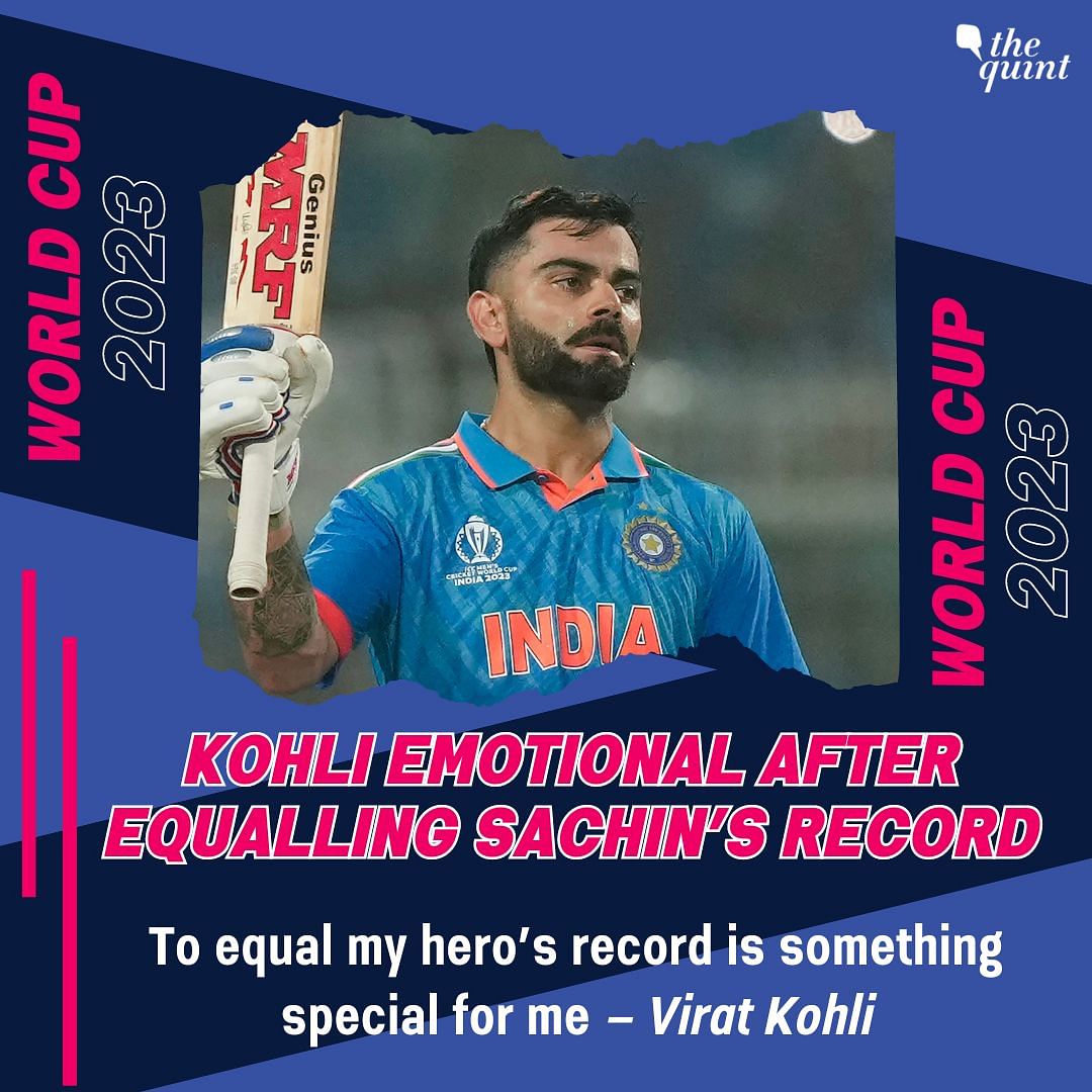 ICC World Cup 2023: Virat Kohli Gets Emotional After Equalling ‘Hero ...