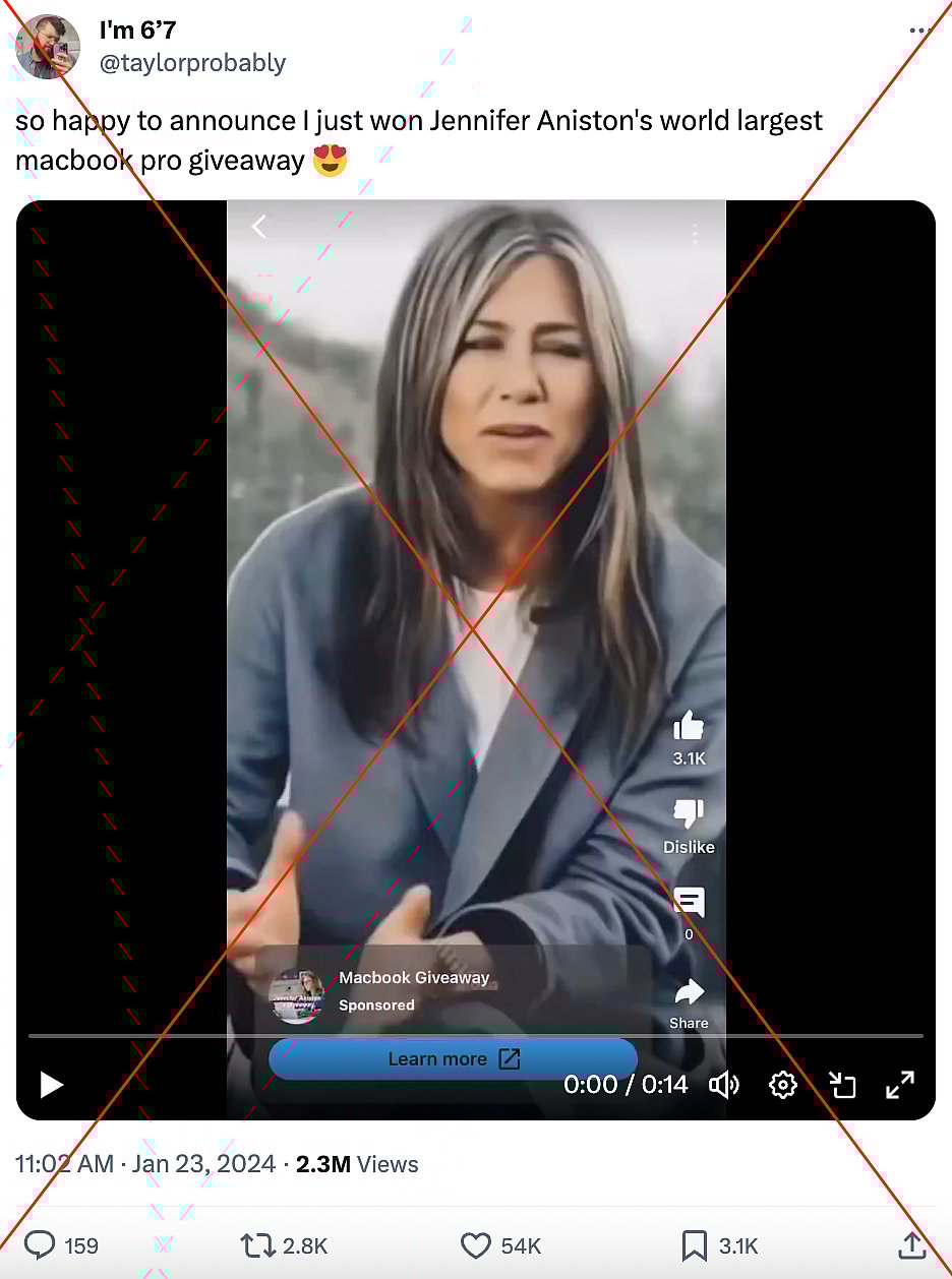 FactCheck Does This Video Show Jennifer Aniston Giving Away Apple