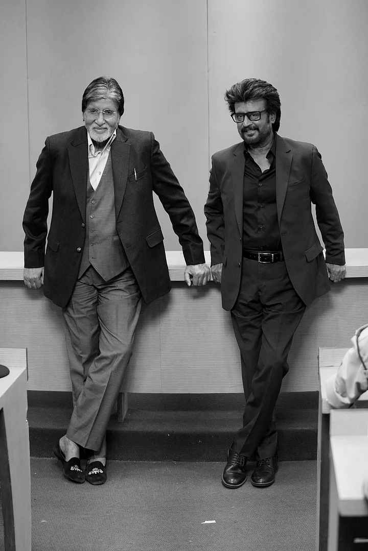 Amitabh Calls Rajinikanth 'Down-to-Earth Star'; Posts Pic From